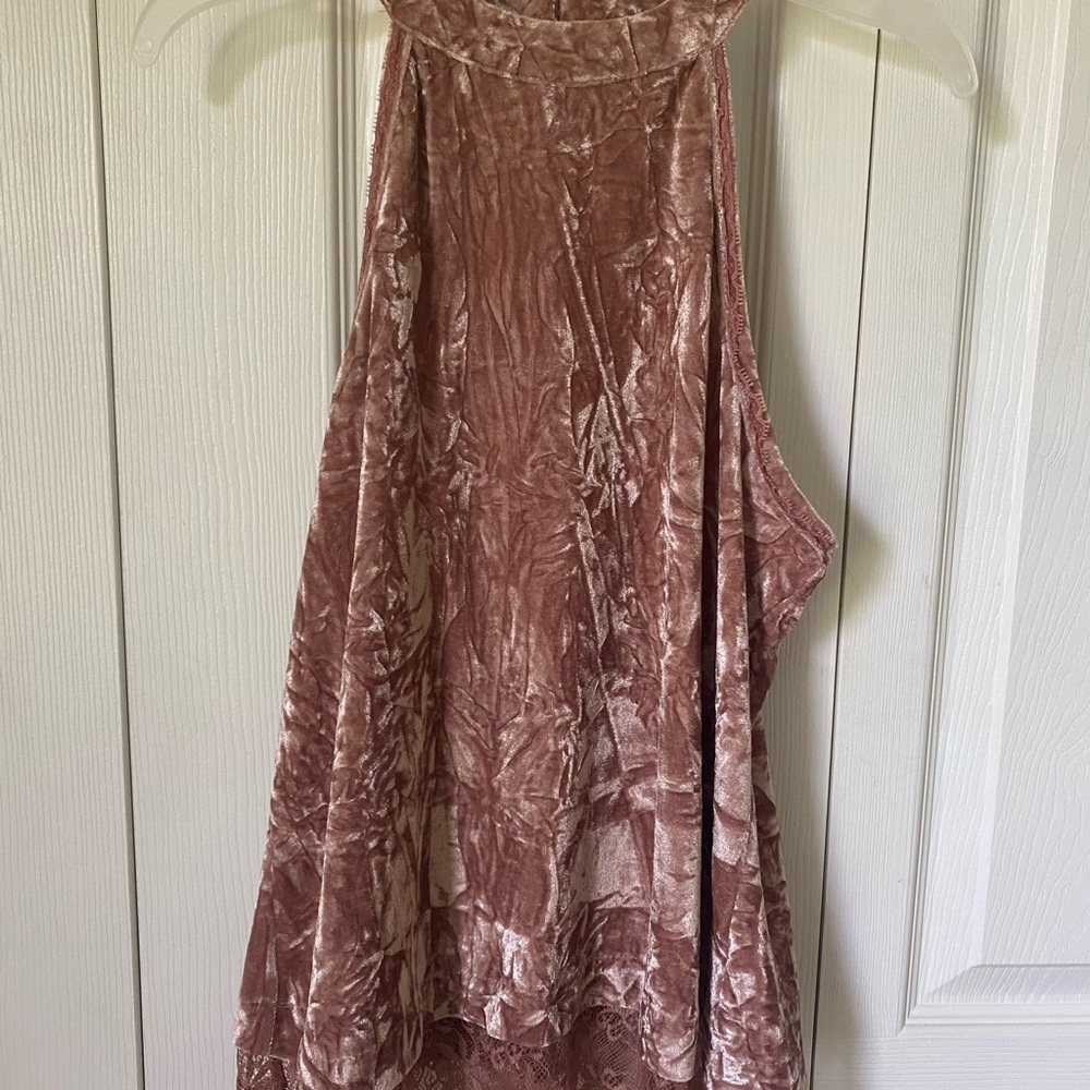 Velvet Halter Tank Top